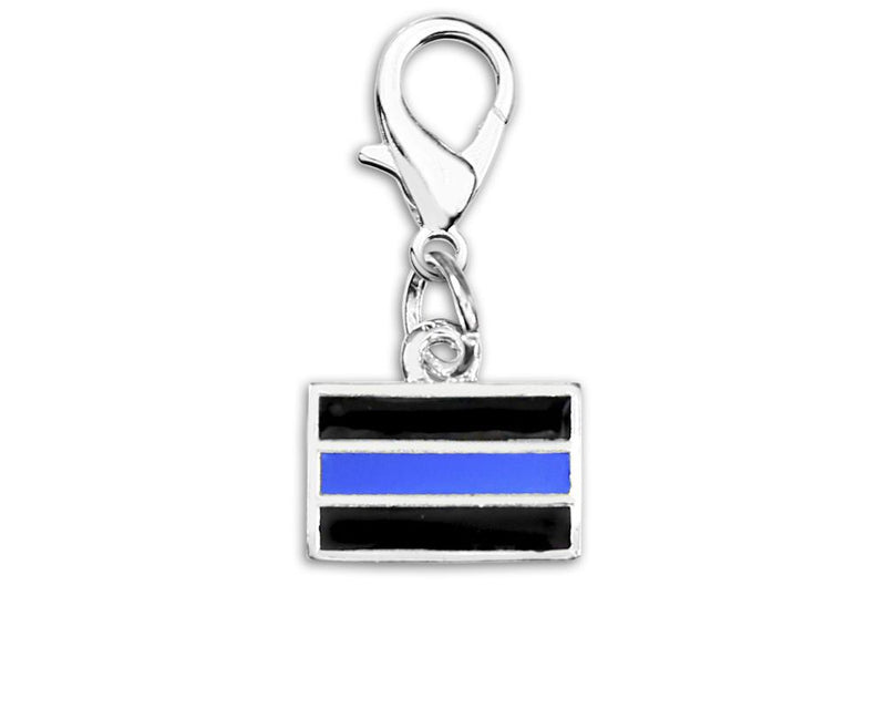 Law Enforcement Blue Line Hanging Charms, Police Support Hooks - Fundraising For A Cause
