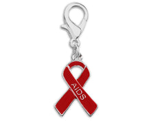 Load image into Gallery viewer, AIDS Awareness Red Ribbon Hanging Charms - Fundraising For A Cause