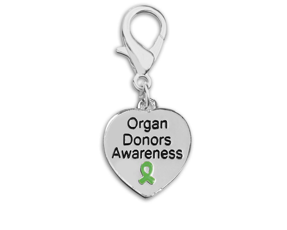 Organ Donors Awareness Heart Hanging Charms - Fundraising For A Cause