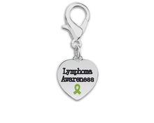 Load image into Gallery viewer, Lymphoma Awareness Heart Hanging Charms - Fundraising For A Cause