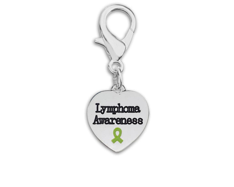 Lymphoma Awareness Heart Hanging Charms - Fundraising For A Cause