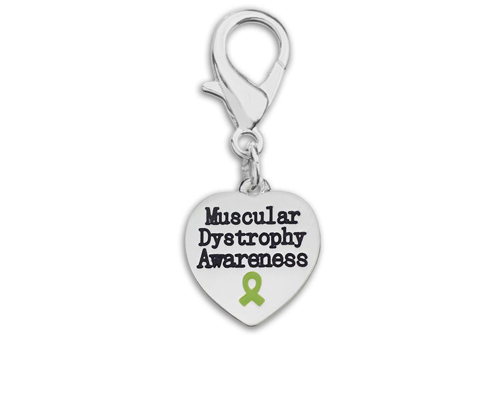 Muscular Dystrophy Awareness Heart Hanging Charms - Fundraising For A Cause