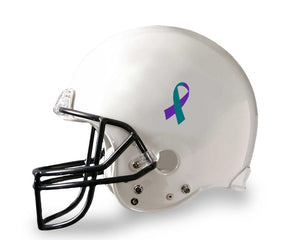 25 Small Teal & Purple Ribbon Decals - Fundraising For A Cause