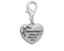 Load image into Gallery viewer, Where There Is Love Awareness Hanging Heart Charms - Fundraising For A Cause