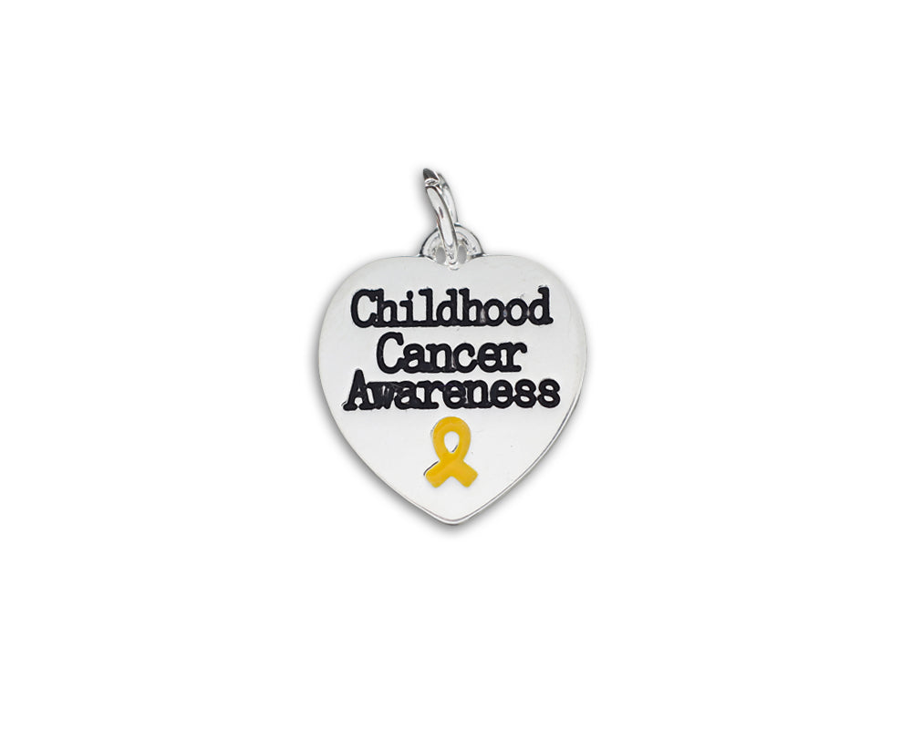 Childhood Cancer Awareness Heart Charms - Fundraising For A Cause