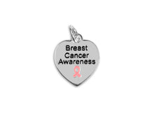 Load image into Gallery viewer, Breast Cancer Awareness Heart Charms - Fundraising For A Cause