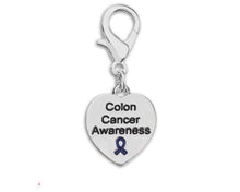 Load image into Gallery viewer, Colon Cancer Awareness Heart Hanging Charms - Fundraising For A Cause