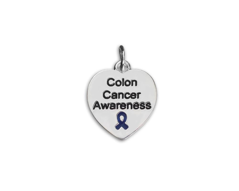 Colon Cancer Awareness Heart Charms - Fundraising For A Cause