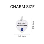 Heart Arthritis Awareness Charm Partial Beaded Bracelets - Fundraising For A Cause