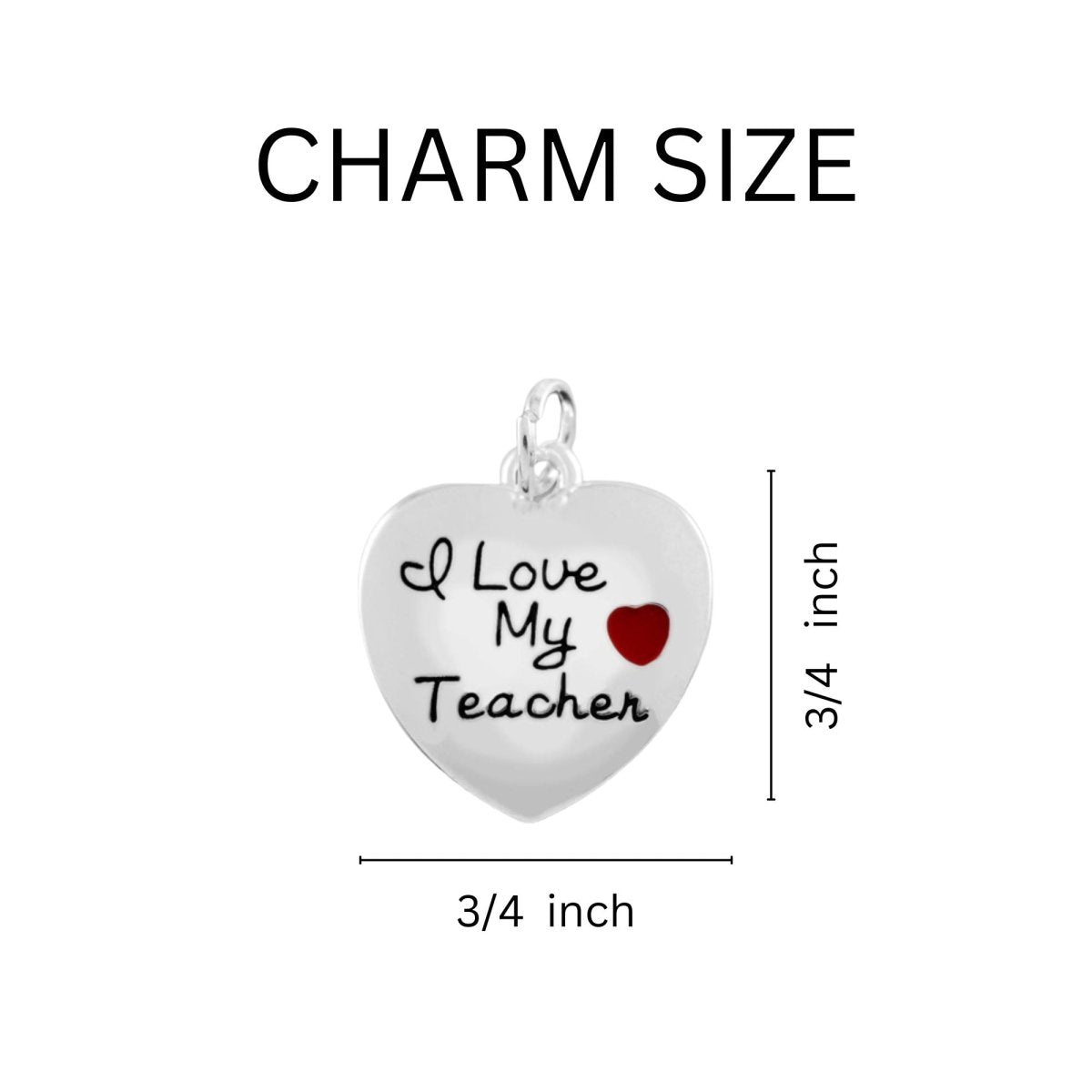 I Love My Teacher Heart Necklaces - Fundraising For A Cause