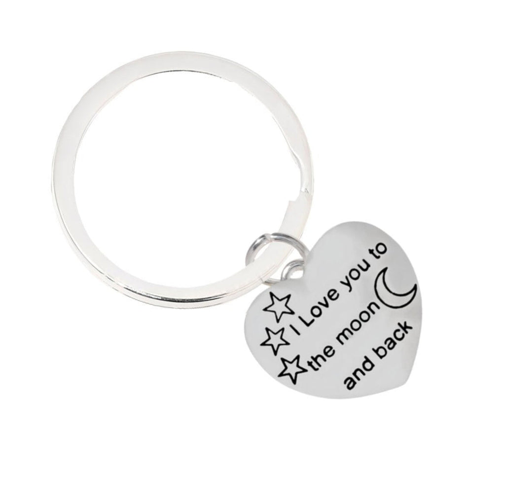 I Love You To The Moon And Back Split Ring Keychains - Fundraising For A Cause