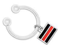 Load image into Gallery viewer, Firefighter Red Line Key Chains, First Responder Jewelry - Fundraising For A Cause