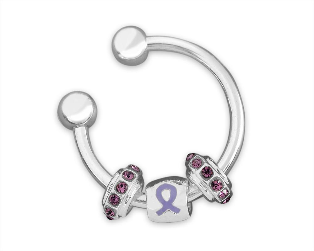 Lavender Ribbon Key Chains, Epilepsy Awareness - Fundraising For A Cause