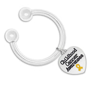 Load image into Gallery viewer, Childhood Cancer Awareness Heart Key Chains - Fundraising For A Cause