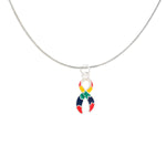 Large Autism Ribbon Charm Necklaces - Fundraising For A Cause