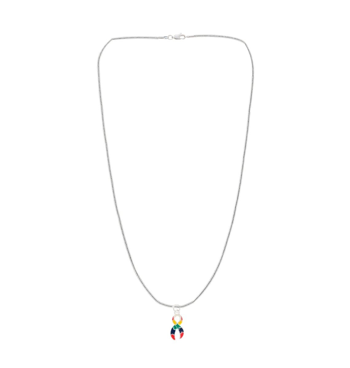 Large Autism Ribbon Charm Necklaces - Fundraising For A Cause