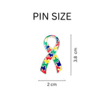 Bulk Pack Autism Awareness Pins - Ruler Shot