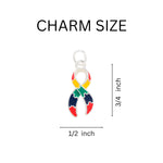 Large Autism Ribbon Retractable Charm Bracelets - Fundraising For A Cause