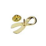 Large Blue & Yellow Ribbon Pins - Fundraising For A Cause