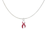 Large Burgundy Ribbon Necklaces - Fundraising For A Cause