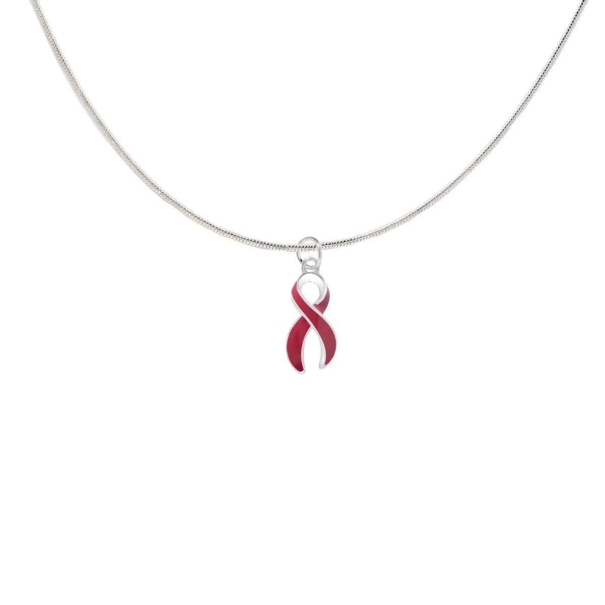 Large Burgundy Ribbon Necklaces - Fundraising For A Cause