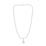 Large Light Blue Ribbon Necklaces - Fundraising For A Cause