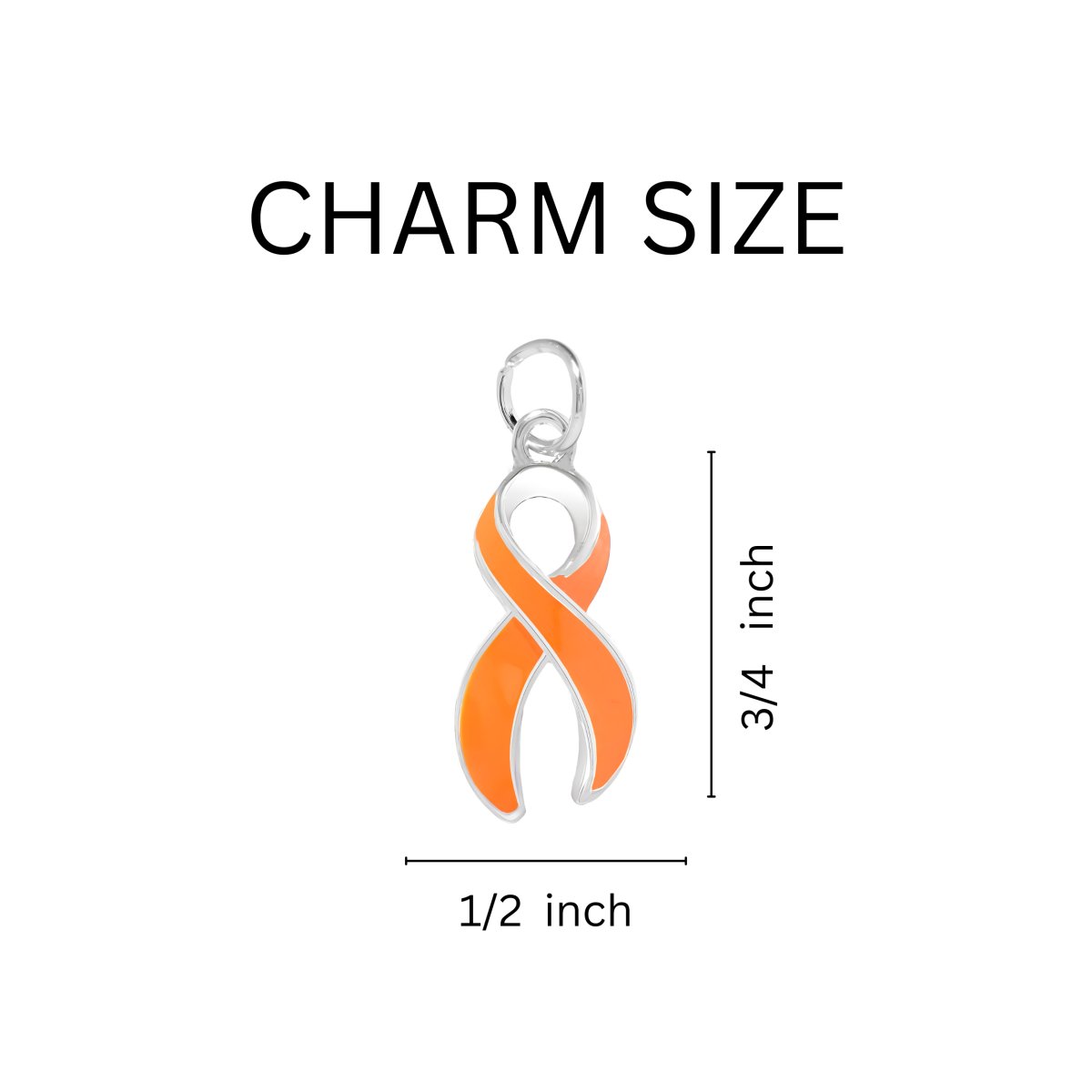 Large Orange Ribbon Awareness Retractable Bracelet - Fundraising For A Cause
