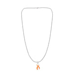 Large Orange Ribbon Necklaces - Fundraising For A Cause