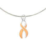 Large Peach Ribbon Necklaces - Fundraising For A Cause