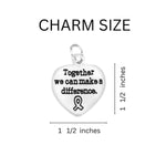 Large Periwinkle Ribbon Awareness Rope Style Charm Bracelets - Fundraising For A Cause