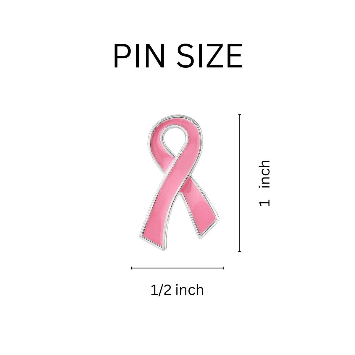 Large Flat Pink Ribbon Pins - Fundraising For A Cause