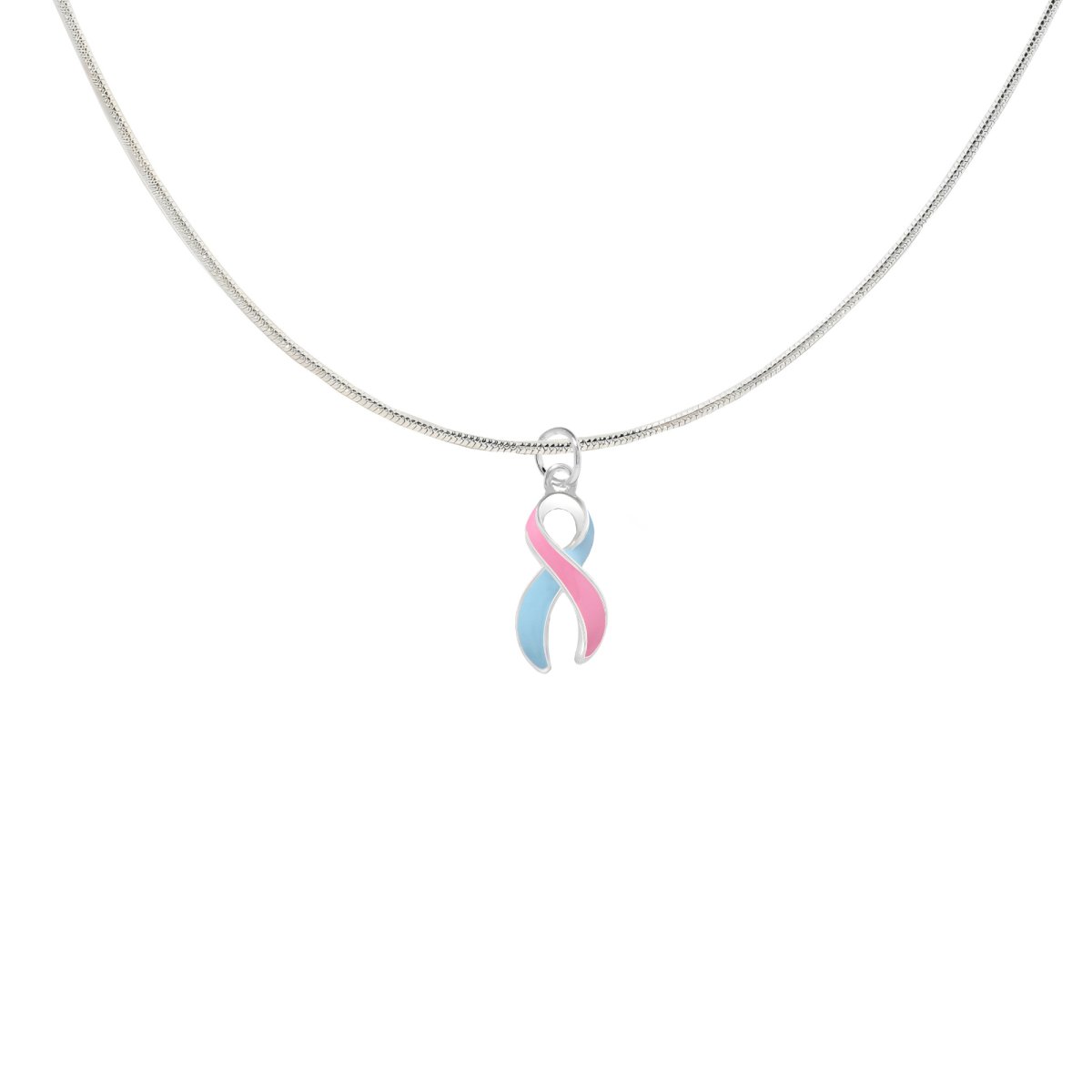 Large Pink & Blue Ribbon Necklaces - Fundraising For A Cause