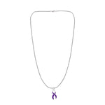 Large Purple Ribbon Necklaces - Fundraising For A Cause