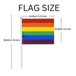 Large Rainbow Flags on a Stick - Fundraising For A Cause