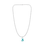 Large Teal Ribbon Necklaces - Fundraising For A Cause