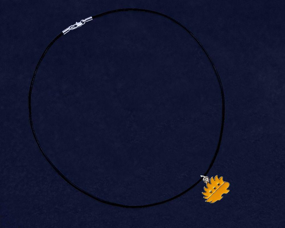 Libertarian Gold Porcupine Black Cord Necklaces - Fundraising For A Cause