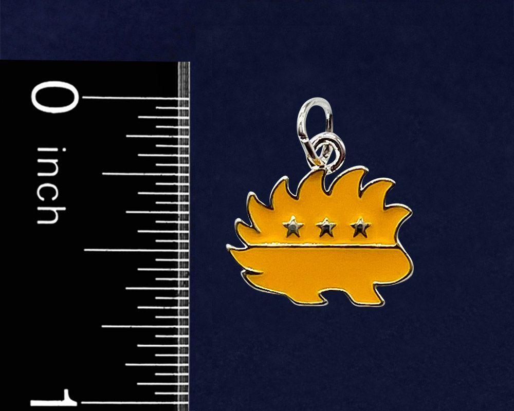 Libertarian Gold Porcupine Hanging Charms - Fundraising For A Cause