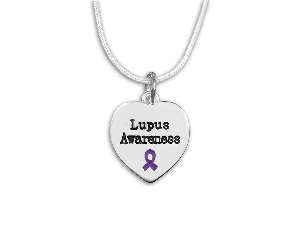 Lupus Awareness Heart Necklace