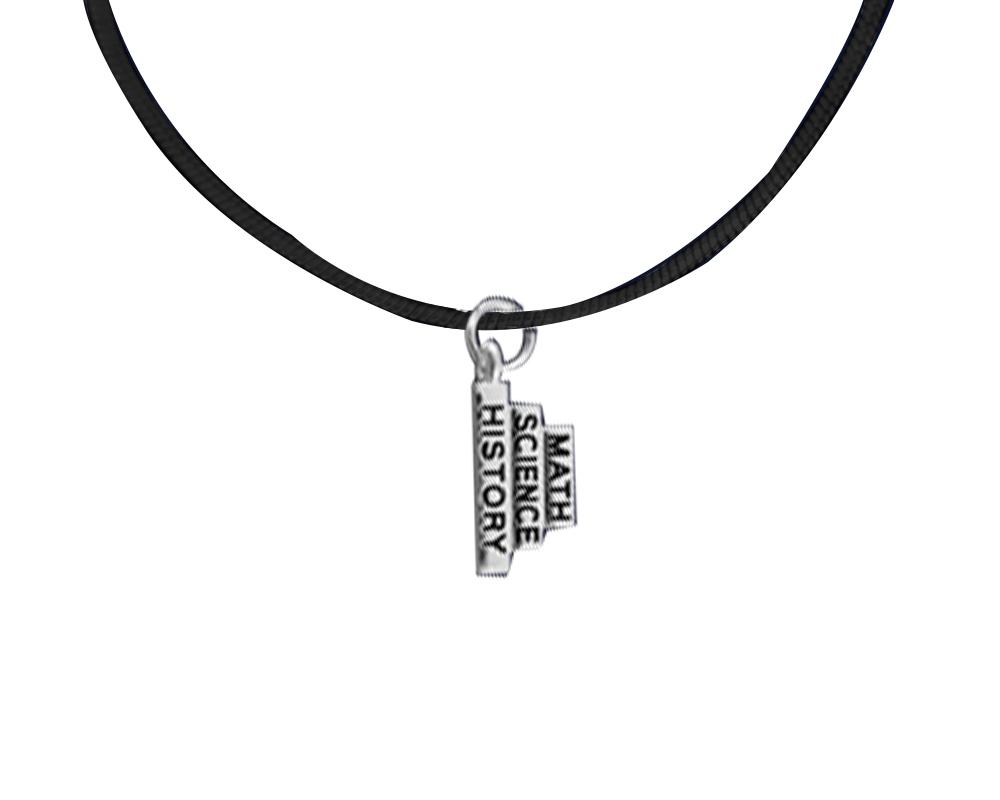 Fundraising For A Cause Leather Cord Necklaces with Educational Charms