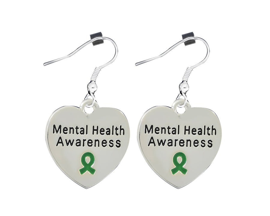 Mental Health Awareness Heart Earrings - Fundraising For A Cause