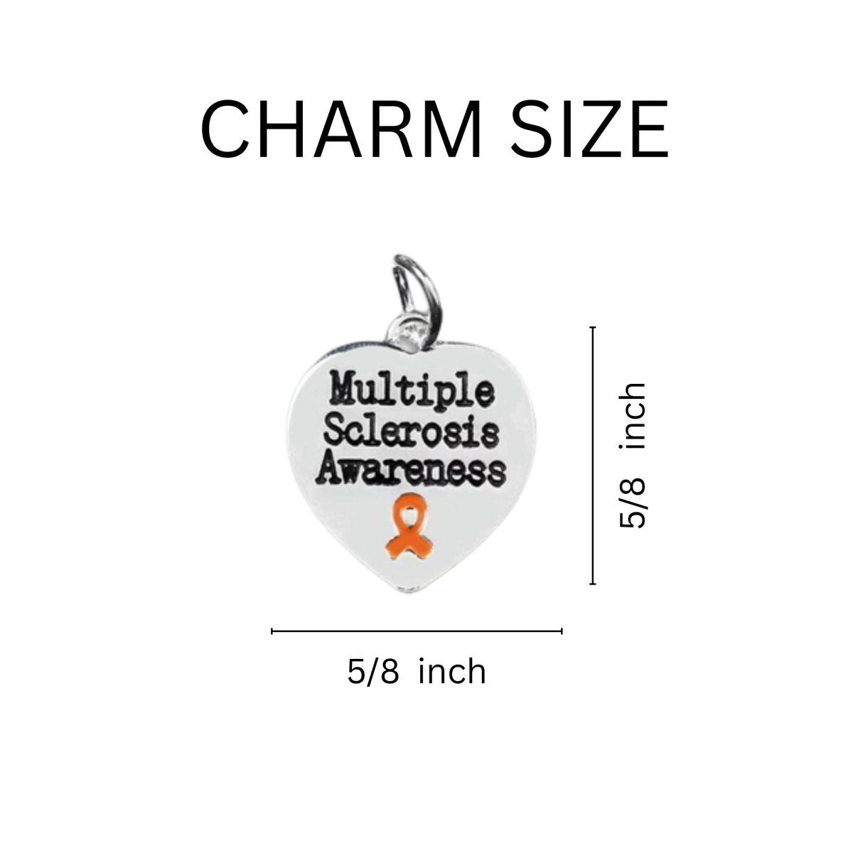 Multiple Sclerosis Awareness Heart Key Chains - Fundraising For A Cause