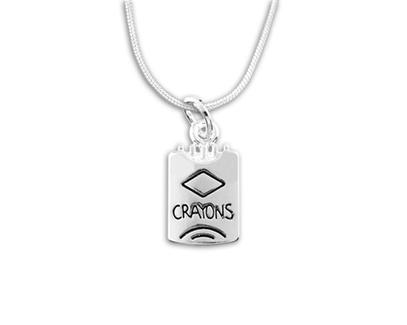 Box of Crayons Necklaces Wholesale, Teacher Appreciation Jewelry