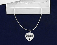 Load image into Gallery viewer, Melanoma Awareness Heart Necklaces - Fundraising For A Cause