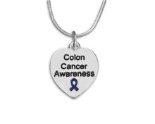 Load image into Gallery viewer, Colon Cancer Awareness Heart Necklaces  - Fundraising For A Cause
