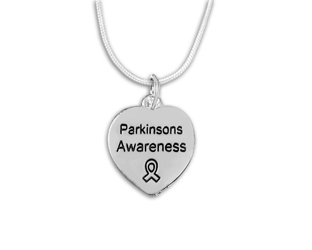 Parkinson's Disease Awareness Heart Necklaces - Fundraising For A Cause