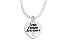 Load image into Gallery viewer, Bone Cancer Awareness Heart Necklaces - Fundraising For A Cause