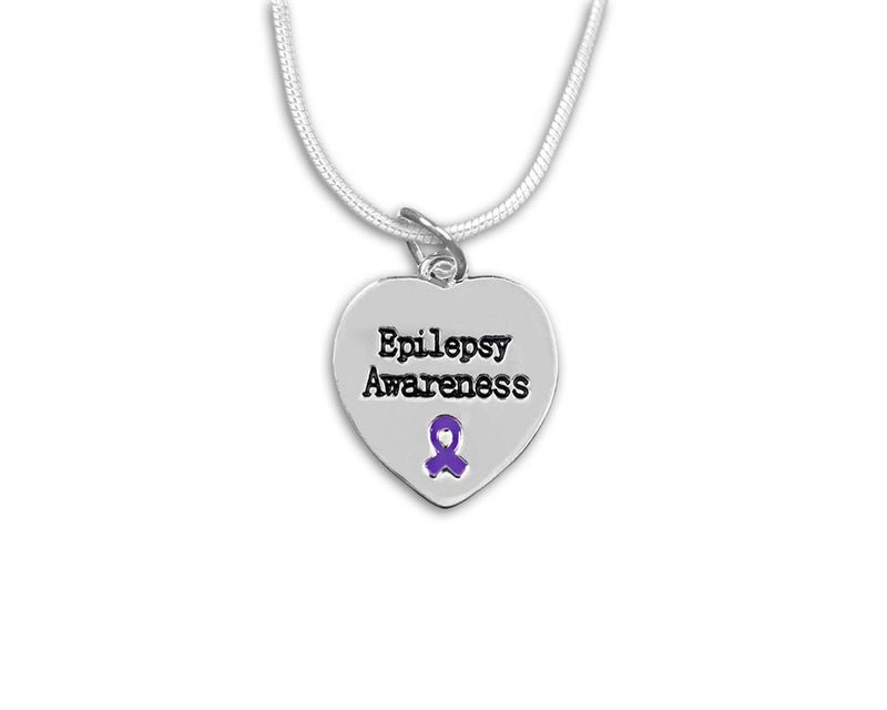 Epilepsy Awareness Heart Necklaces - Fundraising For A Cause