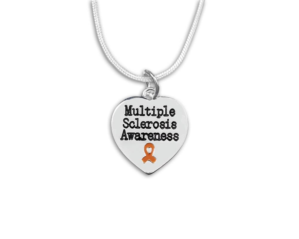 Multiple Sclerosis Heart Necklaces - Fundraising For A Cause