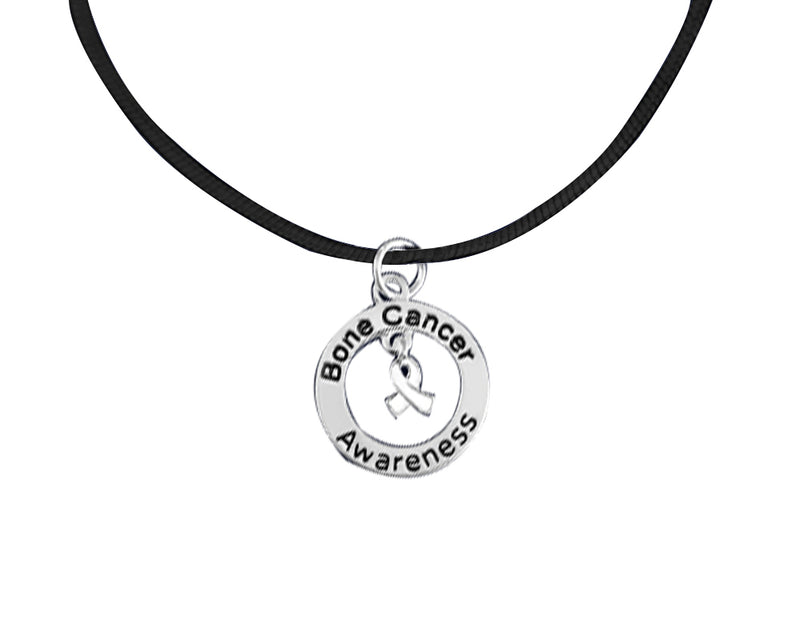 Bone Cancer Awareness Leather Cord Necklaces - Fundraising For A Cause