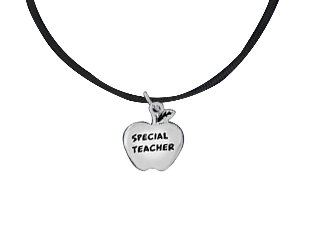 Special Teacher Leather Cord Necklaces, Bulk Appreciation Gifts